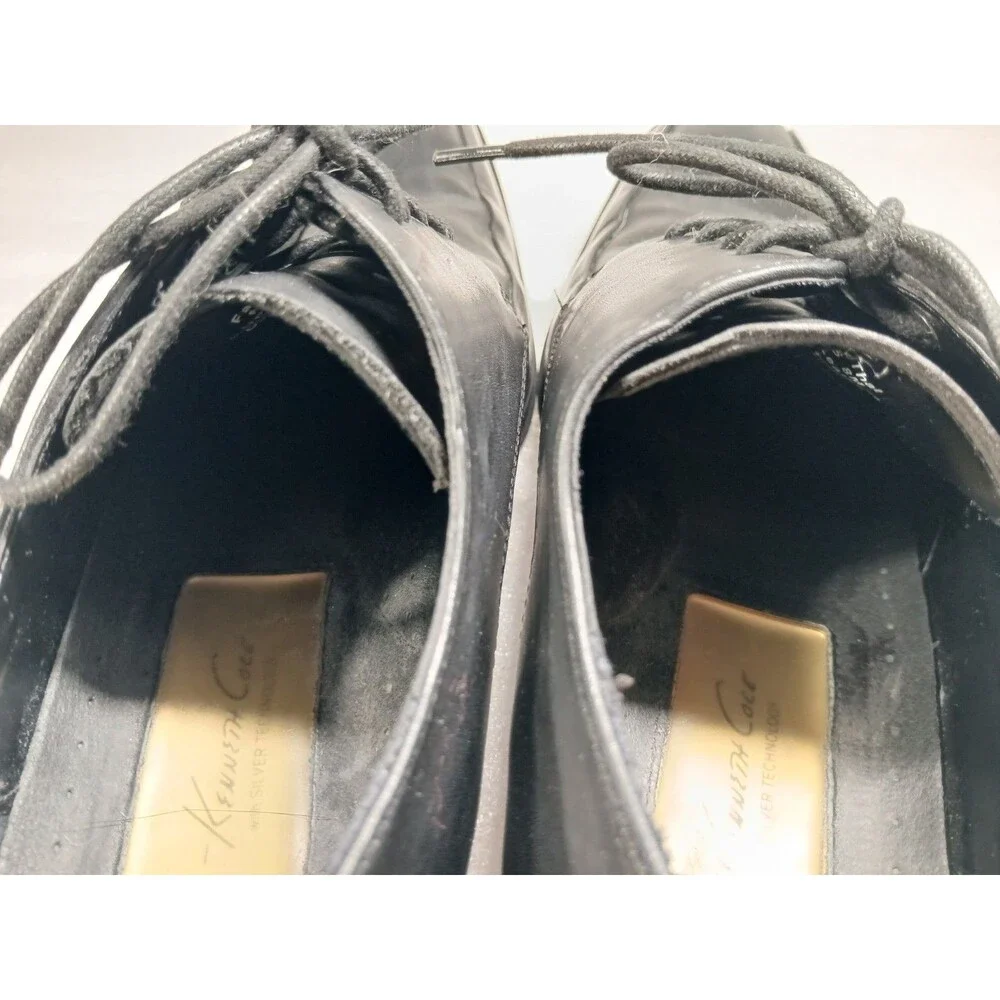 Kenneth Cole Men’s Black Leather Shoes Sz 8 – Silver Tech Comfort